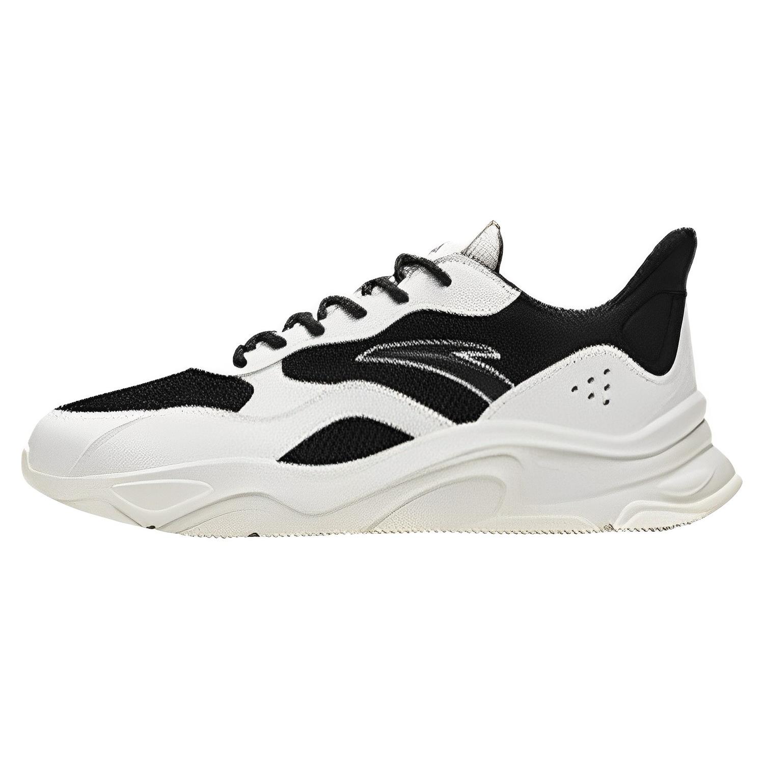 

new Anta Little Millennium Anti Slip Wear Resistant Low Top Casual Shoes Men s White Black 44.5