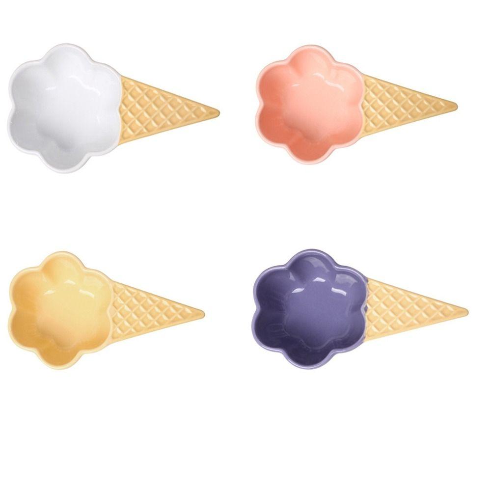Stylish Ice-Cream Shaped Home Gift Beautiful with Handle Seasoning Dish Dessert Fruit Bowl Snack Serving Dish Appetizer Tray