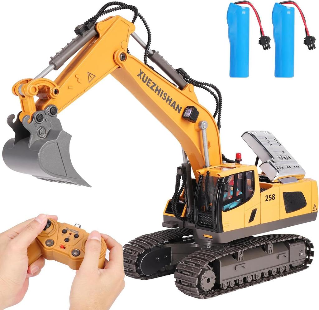 Remote Control Excavator Toy for Kids Remote Control with Light and Music