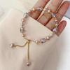 Valentine's Day Girl Gift Retro Purple Pearl Bracelet 1 Pc