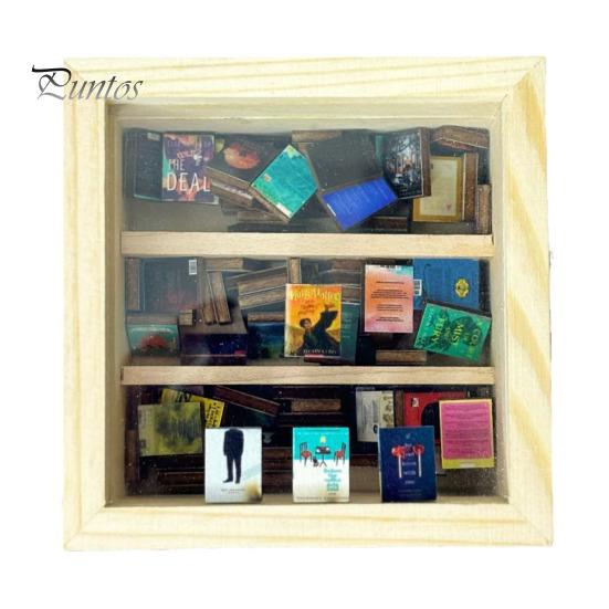 

Игрушка книжная полка от беспокойства, деревянный миниатюрный книжный шкаф с моделями мини-книг, избавляющий от беспокойства, миниатюрное украшение книжной полки для домашнего офиса L