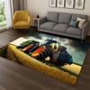 Retro Traktor Auto LKW Cartoon Teppich für Schlafzimmer Wohnzimmer Sofa Spielzimmer Fußmatte Heimdekoration, Kinder Spielbereich Teppich Rutschfest