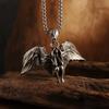 Vintage Gold Wings Wings Necklace Hell Devil Mother Pendant for Men and Women Couples Hip Hop Rock Punk Jewelry