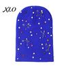 Soft Yarn Warm Cap Colorful Rhinestone Knitted Hat, Faux Pearl Safety Pin Punk Knit Stylish Music Festival Hat Bling Winter Hip Hop for Women