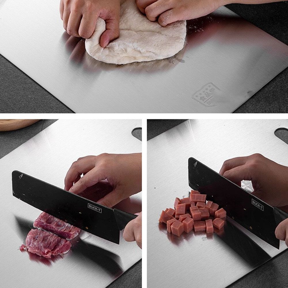 Stainless Steel Chopping Board Thickened Antibacterial and Mildew-proof Cutting Board Kitchen Accessories Double Sided