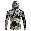 Camicia da Uomo Casual a Manica Raglan con Cappuccio a Manica Lunga Protezione Solare UPF 100 Plus Tessuto Leggero Traspirante Asciugatura Rapida con Stampa Testurizzata