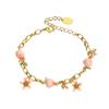 Fashion Peach Charm Bracelet Symbolizing Sweetness and Good Fortune Suitable for Youthful Women and Fashion Enthusiasts
