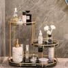 Luxury Iron Art Uv Board Cosmetics Storage Rack Makeup Organizer Dressing Table Shelf Bathroom Iron Bird Cage Holder A