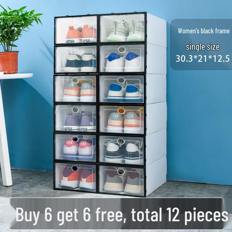 Foldable Transparent Shoe Box - Space-Saving, Dustproof & Moisture-Proof Storage Solution