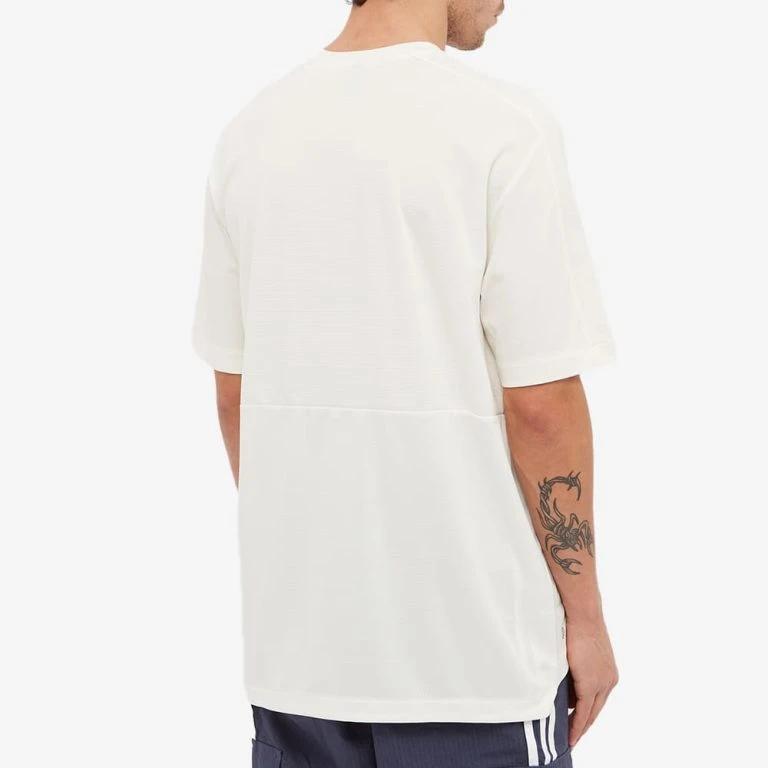 Adidas Solid Color Breathable Round Neck Short Sleeve T-Shirt Unisex Tops White HE5250