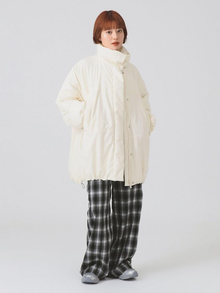 Ray Beams Women's Padded Stand Collar Blouson, OFF_WHITE 0