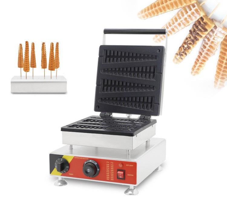 Electric Non-stick Waffle Maker with Christmas Tree, Pine Tree, and Water Drop Shapes