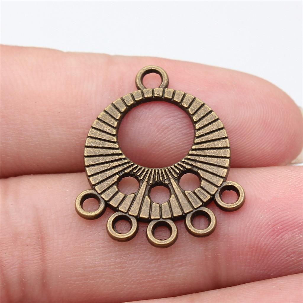Accessoires Pièces Connecteur Boucle d'Oreille Rond Multi-Trous Fournitures de Bijoux de Mariage ZA044
