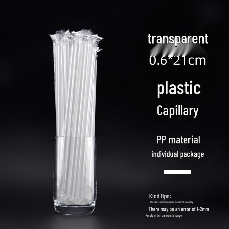 Handun Individually Wrapped Clear Straight Drinking Straws