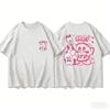 Adult and Children Kirby Cartoon Expression Funny Print Pure Cotton Personalized ParentChild and Best Friend Short Sleeve
