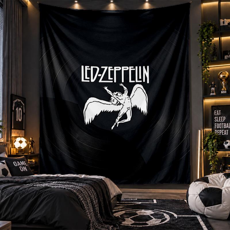 Wall Hanging Tapestry Led Zeppelin Print Cloth for Living Room Bedroom Home Decor