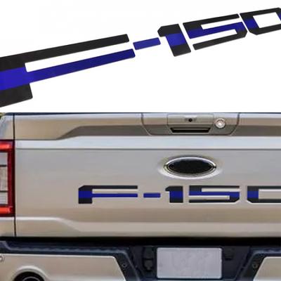 Emblemas de Letras Elevadas Negras Azules 3D para Portón Trasero aptos para F-150 -2024