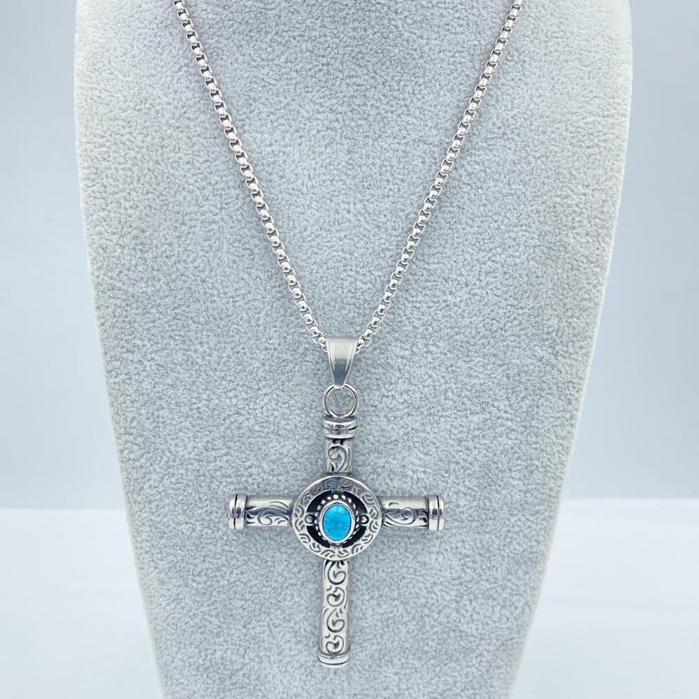 Cross Long Necklace Pendant INS Neutral Pendant, Vintage Hip Hop Punk