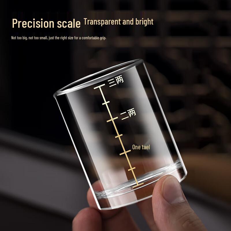 Kalibrierte Schnapsgläser aus gehärtetem Glas