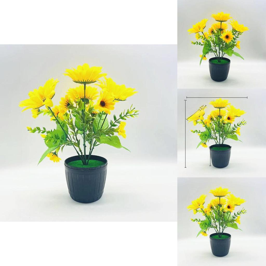 Sunflower Faux Plant With Silk Petals For Indoor Decoration And Gift Presentations