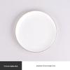 Huihuang 5-Star Hotel Gold Rim Bone China Shallow Plate