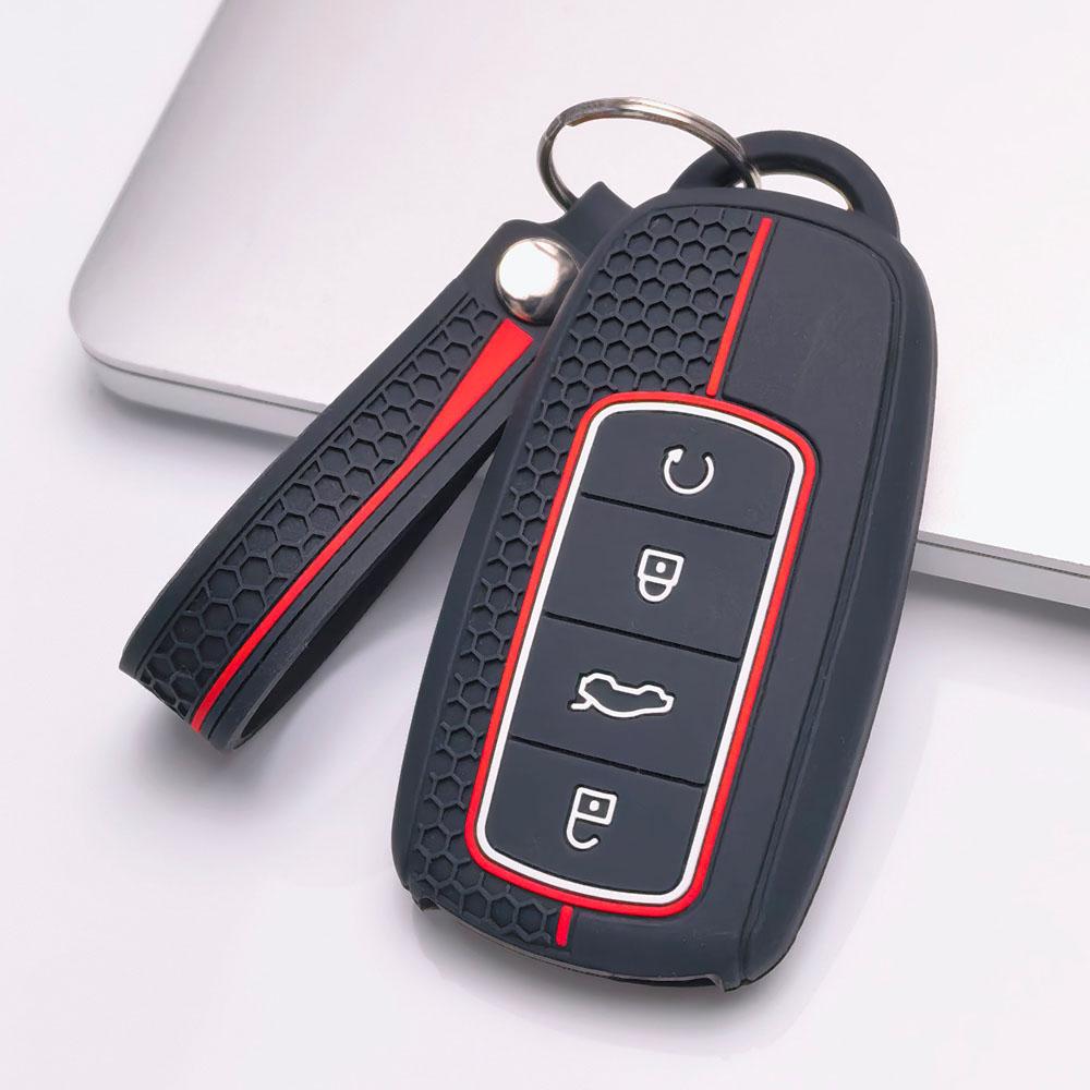 Key Cover for Chery Tiggo7 Tiggo8 Tiggo5X Arrizo5 Arrizo6 with Keychain Anti-Scratch Guard Shockproof Protection Soft Grip Texture