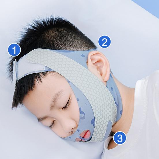 Kids Anti Snore Chin Strap Adjustable Breathable Keeping Mouth Closed Universal Children Sleep Aid Anti-Snoring Jaw Strap Breathing Corrector Device