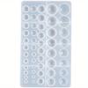 1 PC Silicone Resin Casting Molds for Earrings Jewelry Making, Transparent Round Shape Mold Set for DIY Craft Projects