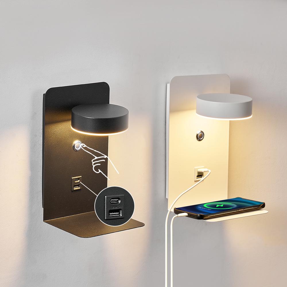 USB Rechargeable LED Wall Light for Bedroom & Study