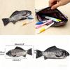 Realistic Fish Shape Pencil Bag Carp Pen Case With Zipper Makeup Pouch Back To School Stationery Organizer
