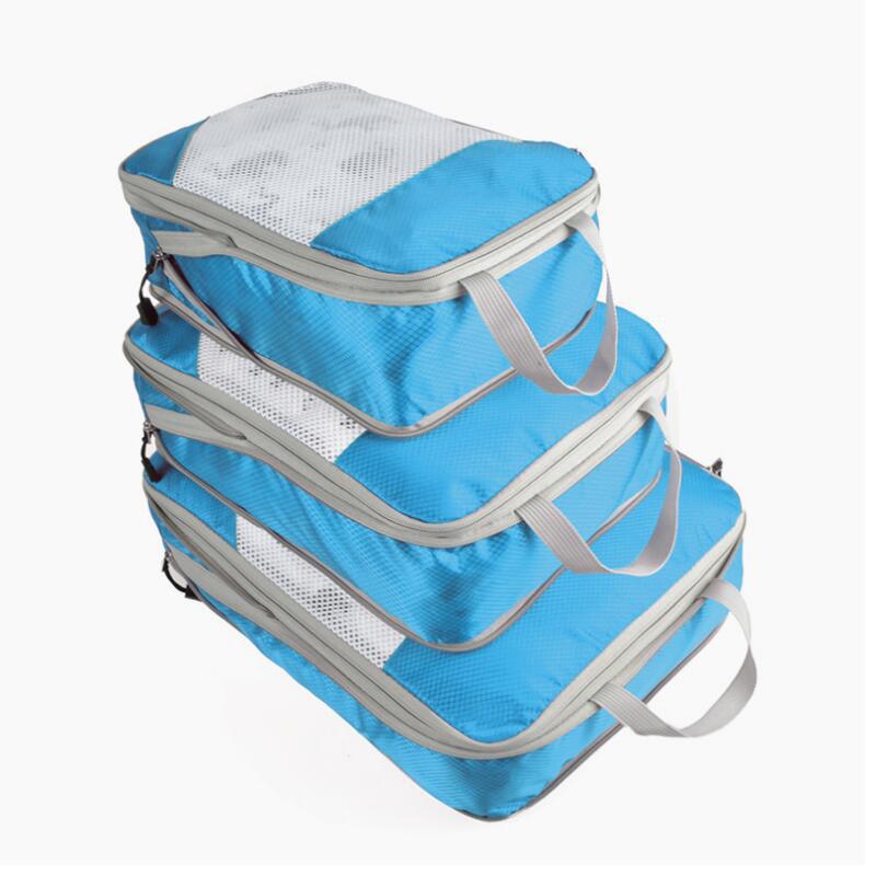 Popular Travel Storage Bag Set: 3-Piece Waterproof, Compressible Clothes Organizers
