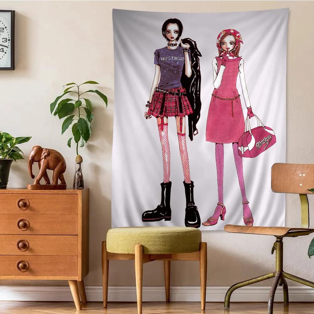 VIKAMA Vintage Animation Poster Style Decoration Cloth anime Girl Heart Bedroom Bedside Dormitory Wall Decoration