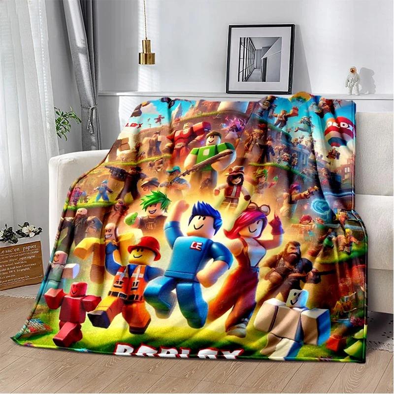 2025 New Style R-Robloxs Cartoon Game Gamer Soft Blankets,Keep Warm Throw Blanket Comfortable Blanket for Beds Sofa Home Bedroom