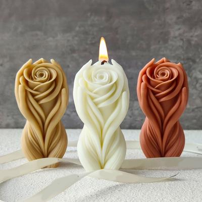 3D Flower Hand Silicone Candle Molds Silicone Soap Molds for Candle Soap Chocolate Molds for Candy Cake Fondant Baking