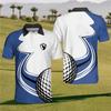 Funny Mens Golf Polo Shirts Fashion Trendy Short Sleeve 3D Printed Summer Polo Shirt Loose Breathable Lapel Button Tees Tops