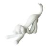 Abstract Ribbon Dog Statue White Ribbon Puppy Resin Figurine Sculpture Home Office Desktop Decoration Ornament