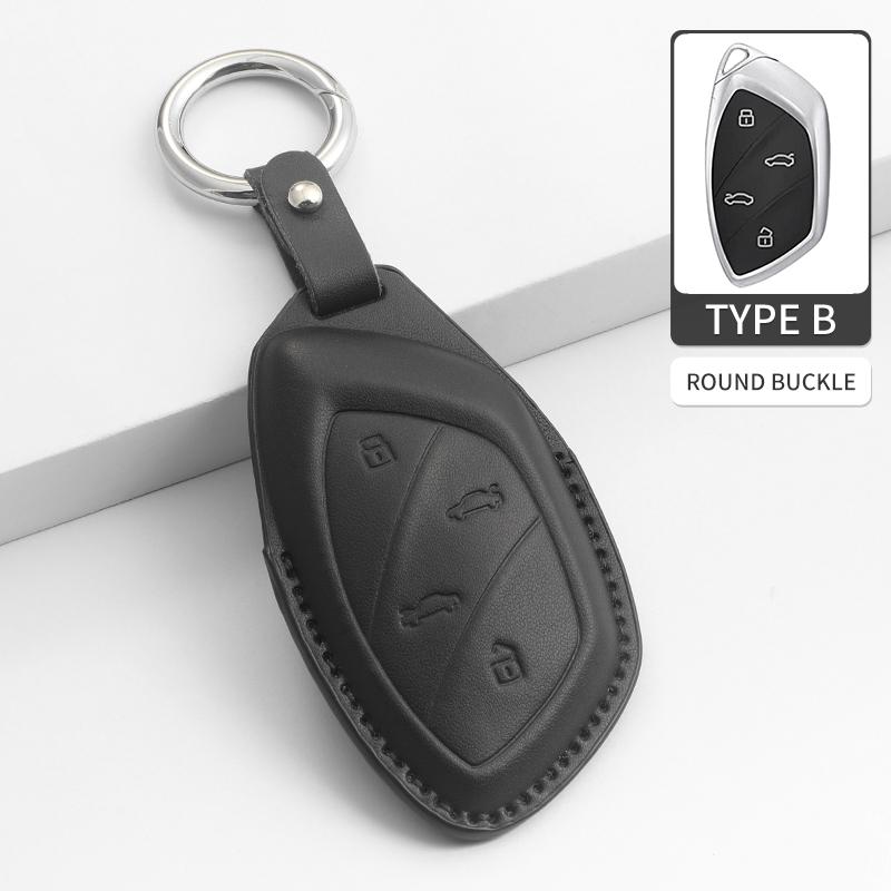 Interior Mouldings Leather Car Key Case Cover Protector Shell Fob Accessories For MG 4 2023 Mg4 Ev MG HS GT ZS EV ZX MG5 MG6 3 B