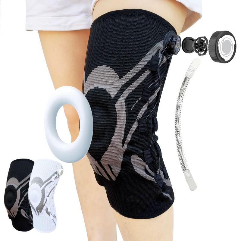 Adjustable Knob Knee Support Brace Running Basketball Cycling Outdoor Sports Compression Sleeve With Gel Padding