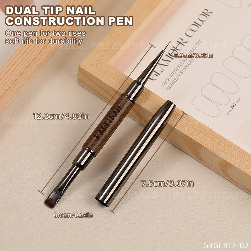 

Кисть для нейл-арта с двумя концами - Многофункциональная кисть для линий и наращивания с круглой головкой, Японская база