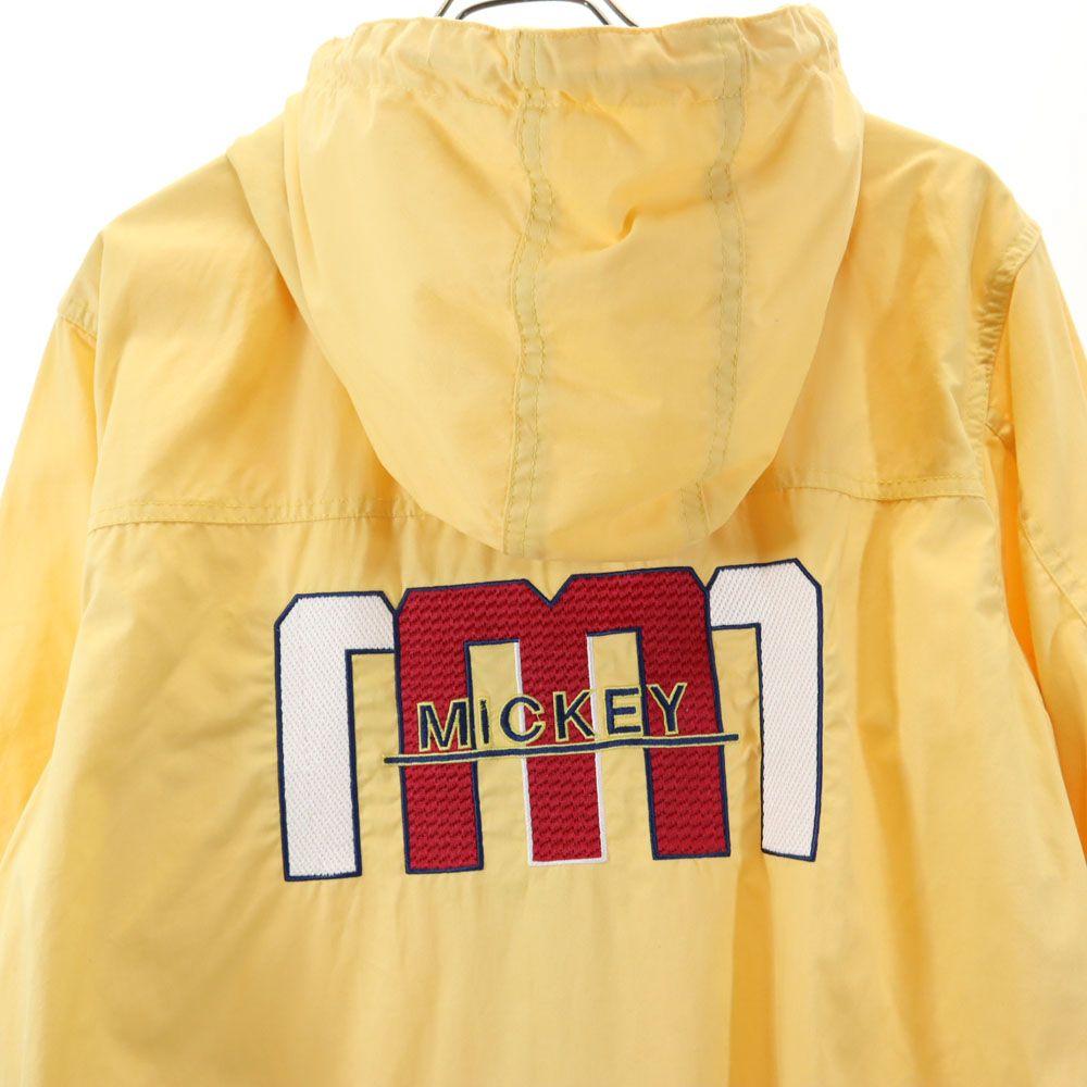 Disney 90s Old Mickey Mouse Embroidery Mountain Parka S Yellow MICKEY Men's Used