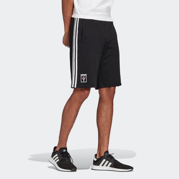 Adidas Originals Trefoil Classic Striped Casual Sports Shorts Men Bottoms Black GK5908