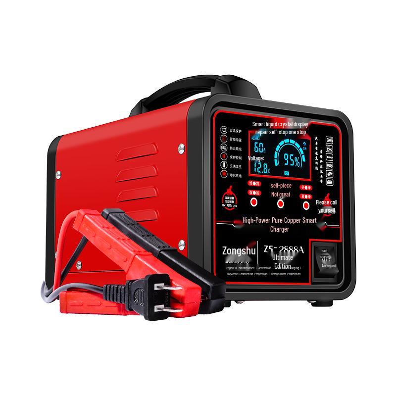 12V-24V Smart Hochleistungs-Schnell-Autobatterieladegerät für Blei-Säure-Batterien