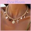 Bohemian Style Necklace With Heart Pendant And Geometric Zinc Alloy For Women