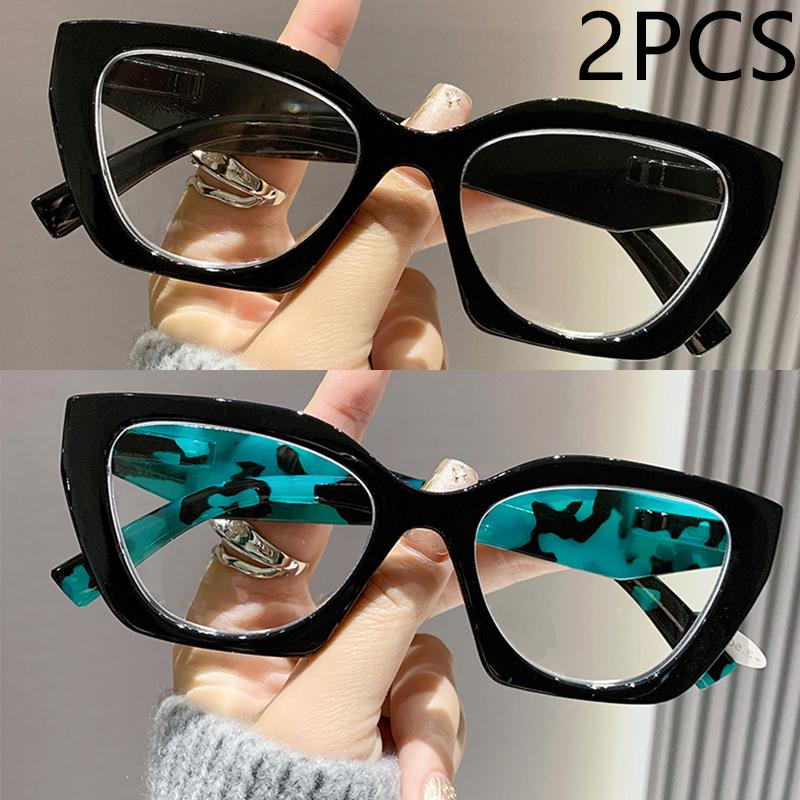 2/3PCS Reading Glasses Retro Leopard Print Flower Elderly Single Light Trendy Personality Large Frame Reading Glasses 2220