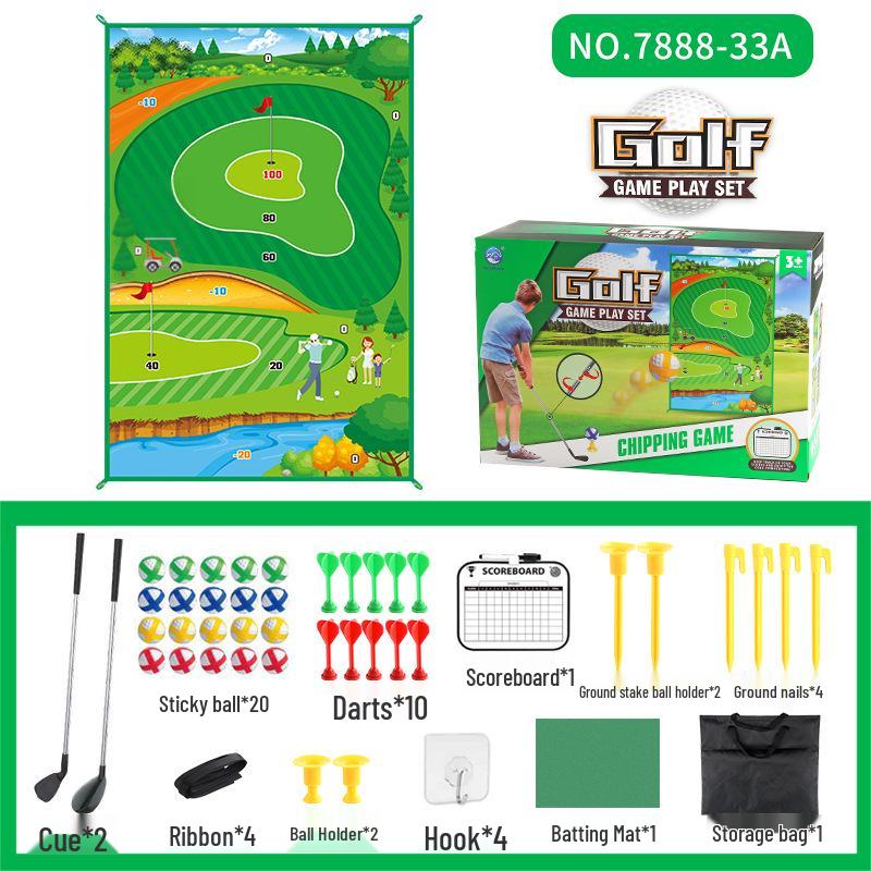 Children's Thickened Golf Mat Set: Indoor/Outdoor Play with Clubs