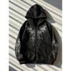 Felpa con cappuccio e zip Design Originale Stile Dark più venduta, Felpa con cappuccio e zip Tendenza Moda Streetwear alla moda