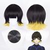 Blaues Locken-Stil Horaku Mawaki Perücke, Cosplay Perücke, Hitzebeständig, Schulveranstaltungsperücke mit Netz (Horaku Mawaki [Perücke])