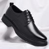 Fashion 2025 Autumn New Casual Formal Business Men's Shoes Solid Color Fashion Wedding Shoes Male Korean Lace Leather Shoe for Man
