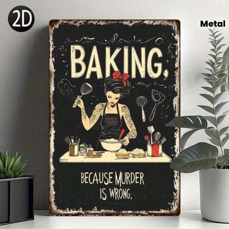 Planetjuice Planetjuice Metal Wall Art Vintage Retro  for Kitchen