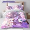 Anime Pattern Bedding Quilt Set Quilt Cover Pillowcase Home Decoration Birthday Gift (1 * Duvet Cover + 2 * Pillowcase, Without Core)
